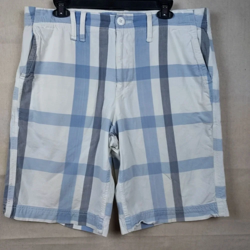 Urban Pipeline Shorts Mens 34 Classic Fit Blue Plaid CottonClassic casual...